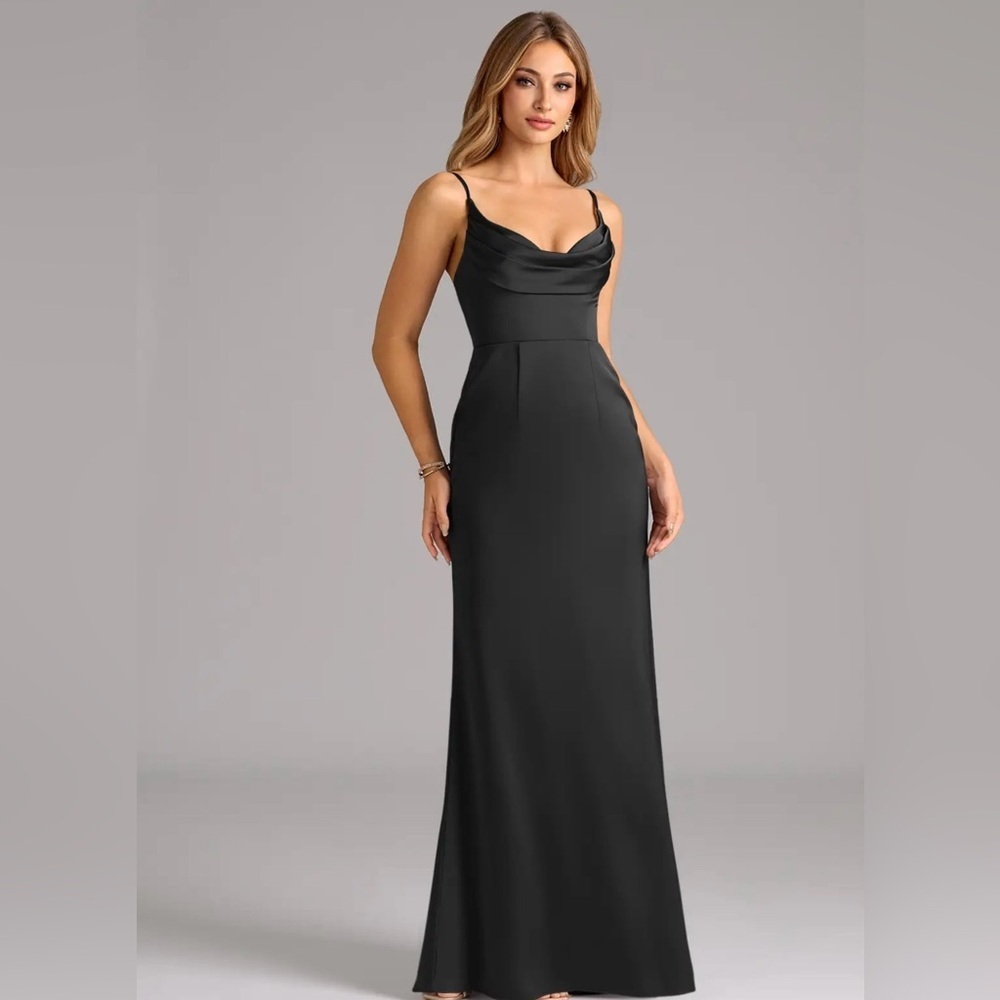 Azazie# NWT#Barbie Strapless Black Dress